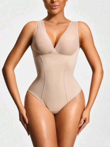 Plunge Sculpt Thong Bodysuit